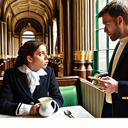 Home 6 **Image of a bewildered tourist in London, ordering "herb tea" with a strong 'H' pronunciation, being looked at strangely by a waiter.** (This captures the pronunciation differences and potential for misunderstanding.)