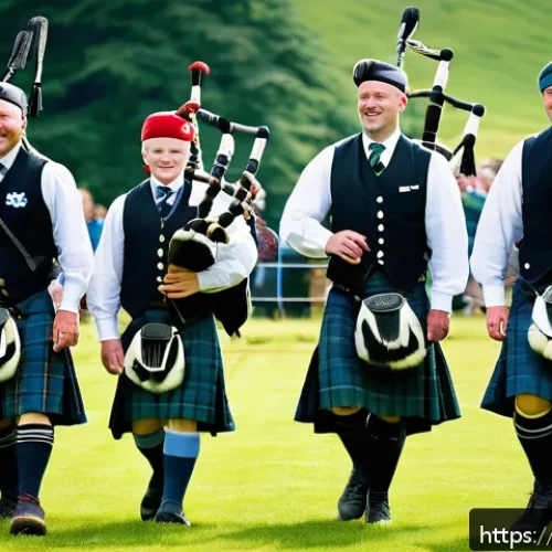 Home 17 스코틀랜드 독립운동 역사 - A vibrant Scottish cultural festival scene featuring diverse people dressed in traditional kilts and...